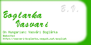 boglarka vasvari business card