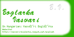 boglarka vasvari business card